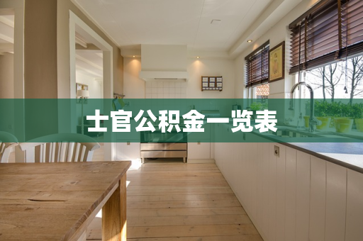 士官公积金一览表