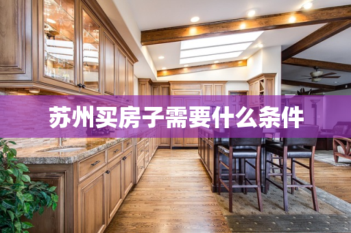 苏州买房子需要什么条件