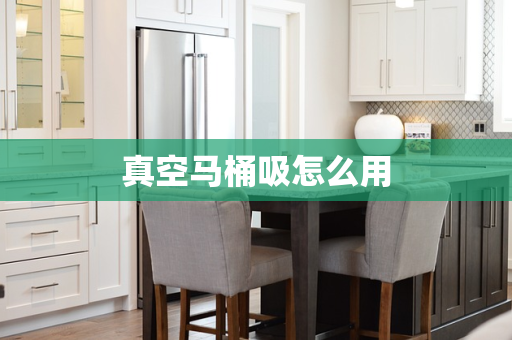 真空马桶吸怎么用