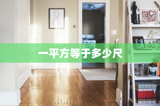 一平方等于多少尺